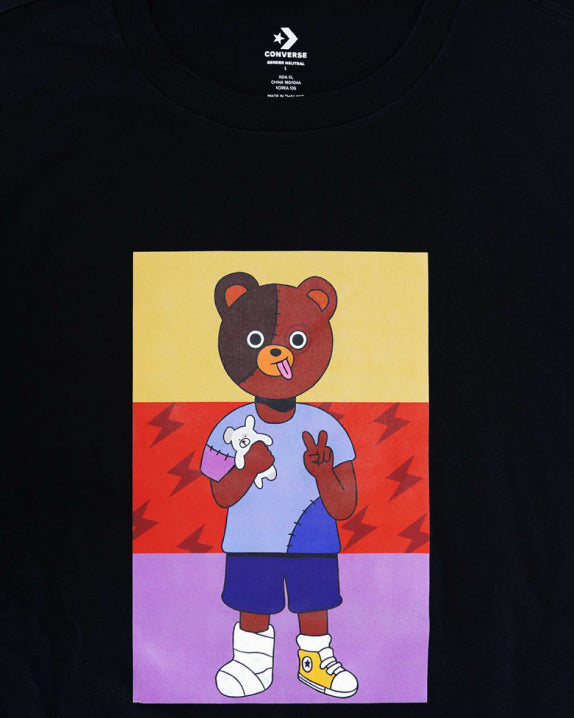 BEAR HEAL THE HEART TEE BLACK