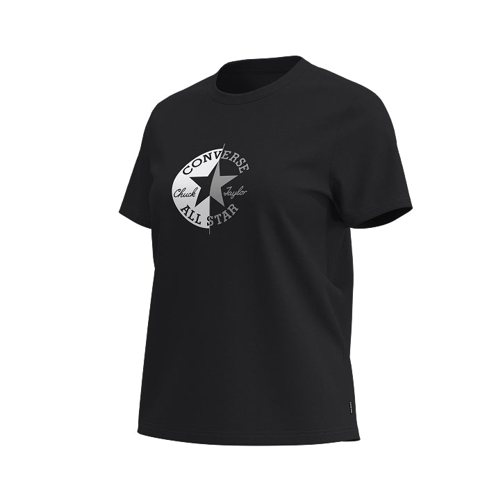 CONVERSE HALF & HALF TEE BLACK
