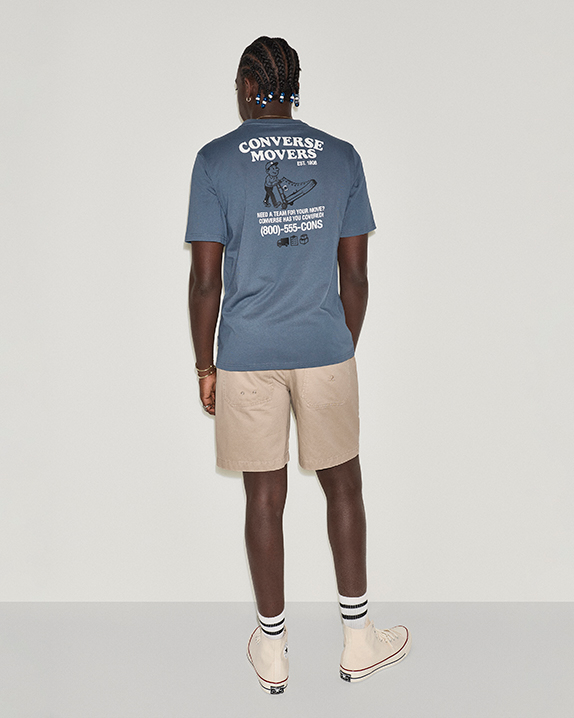 CONVERSE MOVERS TEE NAVY