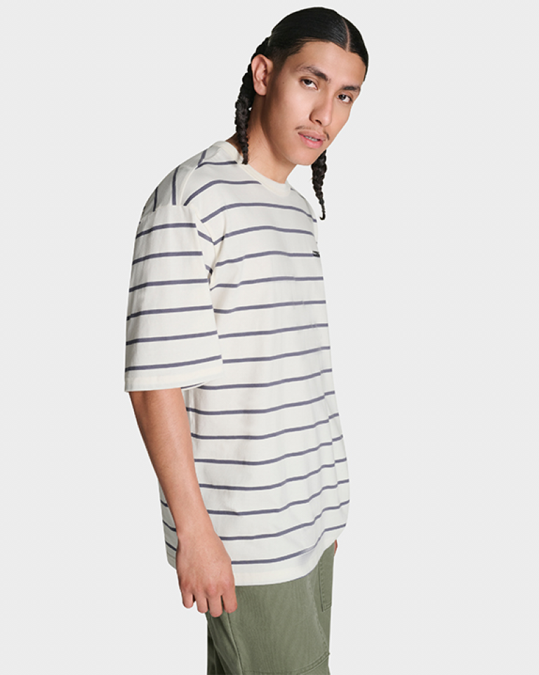 RETRO CONS STRIPE TEE CREAM