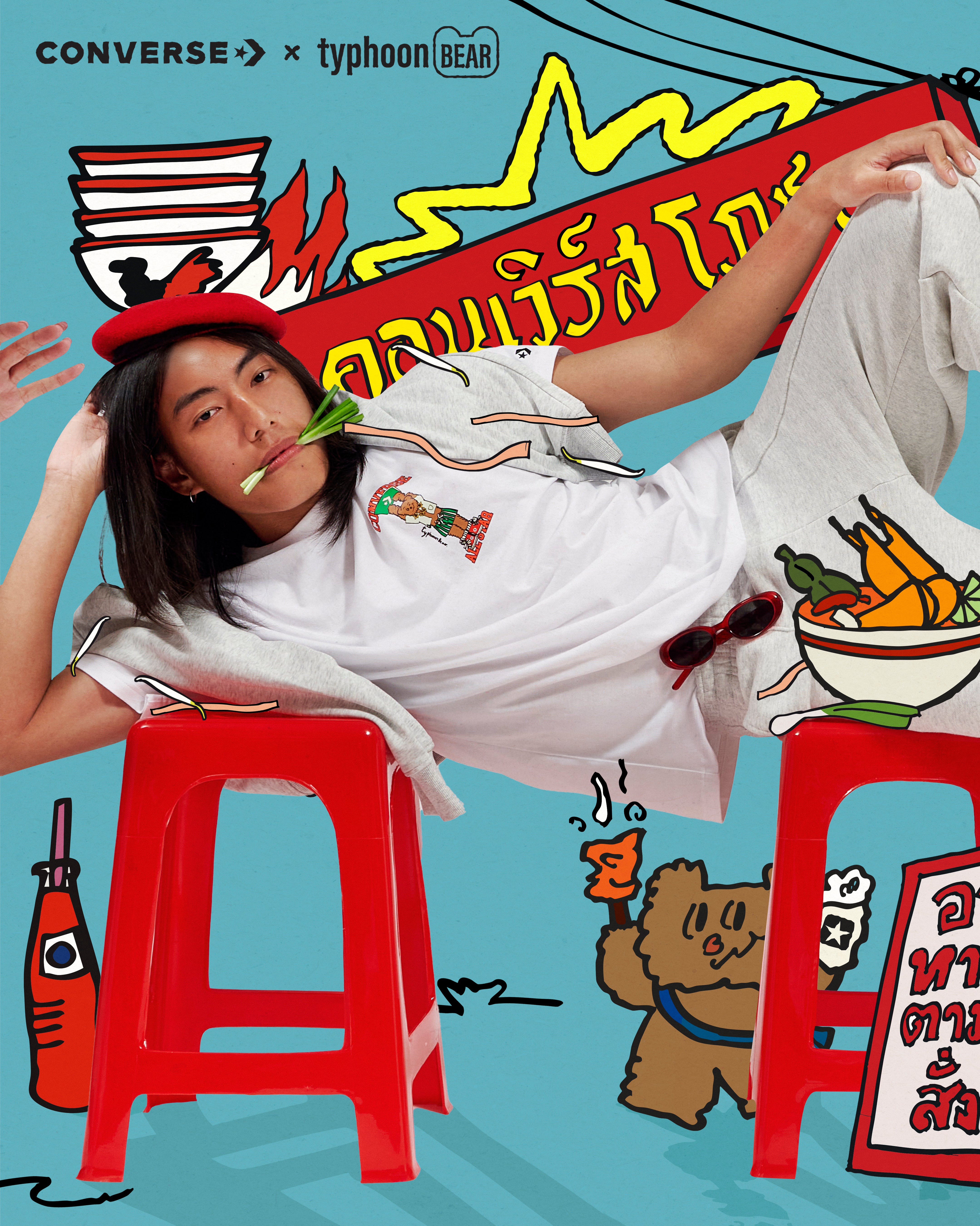 TYPHOON ATE PADTHAI OS TEE WHITE UNISEX