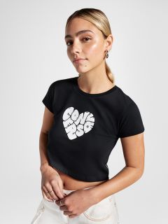 CONVERSE HEART TEE BLACK