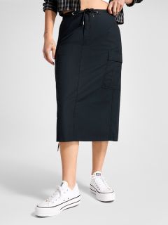 LONG CARGO SKIRT BLACK