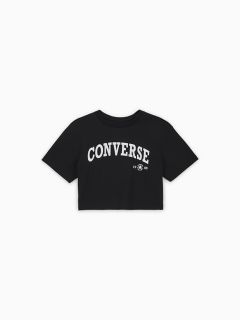 CONVERSE RETRO CHUCK CROPPED TEE BLACK