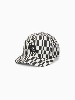 CHECKERED 6 PANEL BASEBALL CAP BLACK