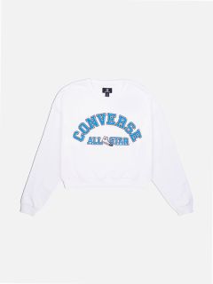 ALL STAR CROPPED SWEATSHIRT WHITE