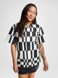 CHECKERED FESTIVAL SHIRT BLACK