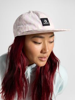 CHECKERED 6 PANEL BASEBALL CAP PINK