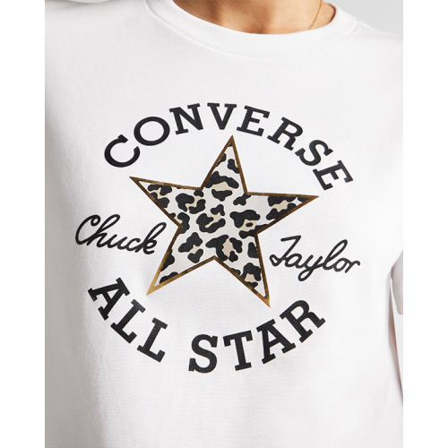 WHITE CHUCK INFILL PATCH TEE LEOPARD